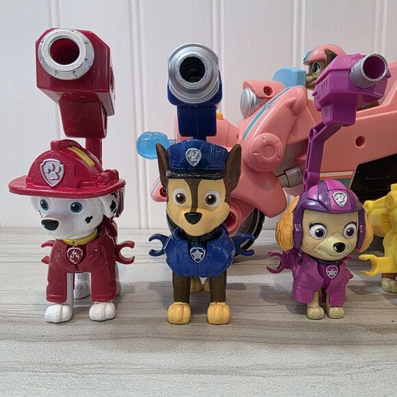 PAW Patrol The Movie Liberty Motorbike And Figurines W/Pup-Pack Attachment EUC - Picture 3 of 16